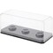 Pioneer Plastics Clear Plastic 3 Golf Ball Display Case with Base (UV Resistant), 6.125" W x 2.625" D x 2.25" H